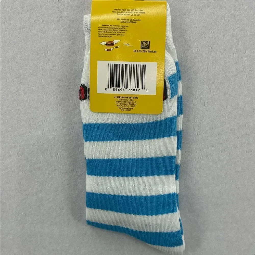 Bob’s Burgers Funny Blue and White Striped Socks